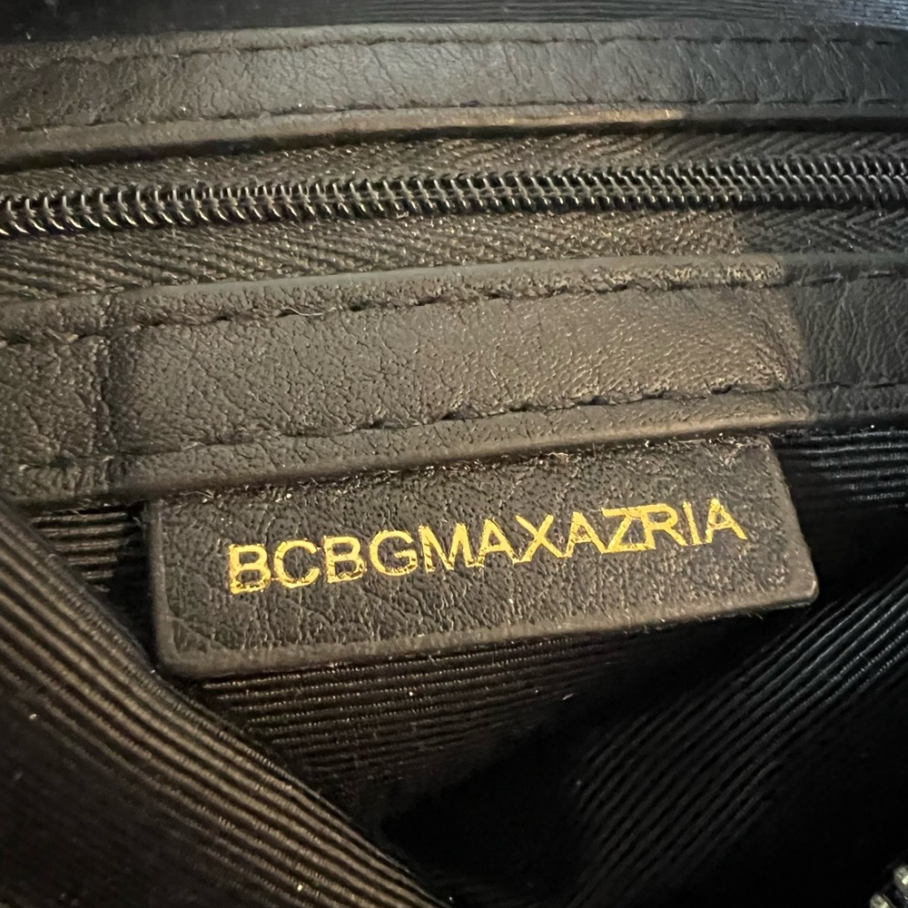 BCBGMaxAzria Black Fold-Over Clutch with Gold Accent - Picture 9 of 9